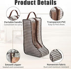 2 Pack Boot Storage Bag, Portable Dust Proof Boot Bags for Cowboy Boots, Shoe Cover Protector Bag for Boots Storage and Organizer Packing, Tall Boot Storage Carry Bag for Travel and Daily Use