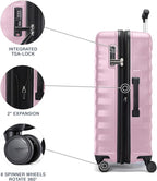 Travelpro Maxlite Air V2 Hardside Expandable Checked Luggage, 8 Spinner Wheels, Lightweight Hard Shell Suitcase, TSA lock, Pink, Checked Medium 25-Inch