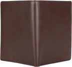 Polare Luxury RFID Blocking Leather Passport Holder Travel Wallet For Men and Women (Coffee)