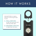 She’s Birdie–The Original Personal Safety Alarm for Women by Women–Loud Siren, Strobe Light and Key Chain in a Variety of Colors (Charcoal)