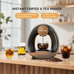 RECAFIMIL MINI Q 2-in-1 Single Serve Coffee Maker - Brew K-Cups or Ground Coffee (4-8 oz) - Compact Americano Coffee Brewer with Reusable Filter (Grey)