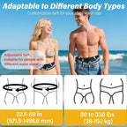 Automatic Inflatable Belt Pack Water Sports Jacket Waist Belt PFD for SUP Paddleboarding Fishing Boating Kayaking（fit 80-330 lbs） (Dark blue camouflage)