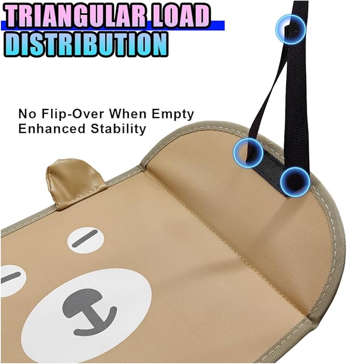 Cute Car Foot Hammock, Adjustable Height Automotive Seat Footrest, Vehicle Seat Extender Leg Support & Relax Accessories, Portable Long Travel Essentials for RV, SUV, Truck(Eyes)
