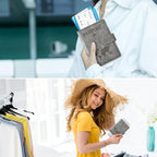 Eoehro Passport Holder for Travel Essentials, Passport Wallet Cover Case for Travel Must Haves Accessories,Passport Book Holders for Women and Men(gray)