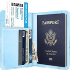 Passport Holder Cover,Traveling Passport Case Cute Passport Wallet for Women,Blue Marble