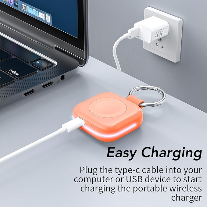 HUOTO Power Bank for Apple Watch 10,1200mAh Battery Pack Magnetic iWatch Charger Portable Travel Quick Wireless Charging with Built in Cable for Apple Watch 11/10/9/Ultra2/8/Ultra/7/6/Se/5/4/3/2/1