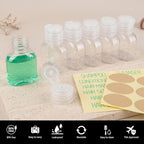 Travel Bottles for Toiletries 6 Pack 2oz/60ml Leak Proof Travel Size Toiletries TSA Approved Squeeze Bottles with Flip Cap Wide Mouth Containers for Shampoo Conditioner Body Wash(Clear)