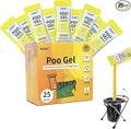 AOKE Portable Toilet Powder, 25 Pack Poo Gel Lavender scent for Camping Eco Absorbent Gel Liquid Waste Gelling and Deodorizing Powder, Emergency Toilet Waste Treatment for Outdoor Camping Hiking