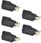 Ceptics Italy CEI-23-16/VII Travel Power Plug Adapter Accepts NEMA 5-15R - ETL Certified - Industrial Grade (IG-12-5PK) Black