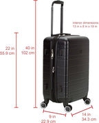 Rockland Palm Beach Hardside 20" ABS Carry On, Black