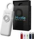 HOOTIE Personal Safety Alarm Keychain, 130dB Personal Alarm for Women Men and Kids, Pull Pin Emergency Panic Alarm with Strobe Light, Portable Self Defence Alarm for Campus Travel and Running - White