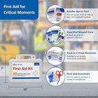 First Aid Only 91324 ANSI A 2021 and OSHA Compliant First Aid Kit, 25-Person Emergency First Aid Kit for Business, Home, Car, and Worksites, 94 Pieces