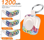 Charger for Apple Watch Portable iWatch Wireless Charger,Compact Magnetic iWatch Chargers 1200mAh Power Bank Keychain Gift Your Mother Girl Birthday for Apple Watch 11/10/ 9/8/7/6/SE/5/4/3/2/Ultra