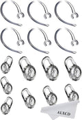 ALXCD Earbud Gel & Ear Hook for Plantronics, ALXCD 9 Pcs (Small/Medium/Large) Clear Replacement Eargel & 6 Pcs Clear Ear Hook, Fit for Plantronics M155 M165 M1100 M100 M55 M28 M25 Voyager Edge (6+9)