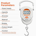 Fishing Scale 132lb/60kg Luggage Scale Digital Fish Scale with Backlit LCD Display, Fish Weight Scale Luggage Weight Scale Hanging Scale with 4 Units USB Cord, Fishing Accessories Fishing Gift