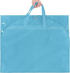 KEEGH CLear Garment Bags for Dance Costumes 40 inch Dance Garment Bags for Dancers Hanging Clothes for Closet Storage, with 4 Zipper Pockets for Dance Competitions, Ballet, Theatre, 2 Pack, Blue