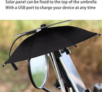 Topyond Phone Umbrella, 10W Solar Charger Sun Shade for Cell Phones, Suction Cup Stand, Outdoor Anti-Glare Protection, for Beach Travel and Outdoor Enthusiasts