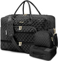 Large Women's Travel Duffel, Weekender with Shoe Compartment, Carry On Overnight Bag, Gym Duffel with Wet Pocket, Hospital Bags Set