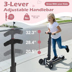 Scooter Luggage for Kids Scooter Suitcase for Ages 4-12, 4 in 1 Kids Luggage Boarding Suitcase Detachable & Foldable Scooter Travel Trolley Ride On Luggage-Fuchsia