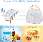Bluboon Lunch Box for Women Cute Lunch Bag Reusable Insulated Lunch Bags Large Capacity Lunchbox Cooler for Work Picnic or Travel