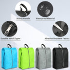 Shoe Bags for Packing, Set of 4 Large Colorful Waterproof Portable Shoe Bags with Zipper - Travel Essentials for Women and Men