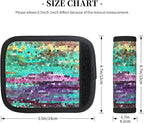 2 Pack Decorative Mosaic Purple and Teal Luggage Handle Wraps Suitcase Tags Identifiers for Travel Accessories