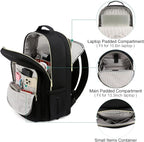 LOVEVOOK Large Travel Backpack Women with 17.3-inch Laptop Compartment, Work Business Computer Carry On Backpack Purse, Hiking Backpack Waterproof Outdoor Sports Rucksack Bag, Black