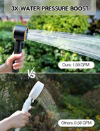 Docusvect Portable Shower for Camping 8000mAh with 3X Stronger Water Flow, Portable Camping Shower with 5 Pressure Levels, 4 Spray Modes, 26oz Ultra Lightweight, IPX8 Waterproof