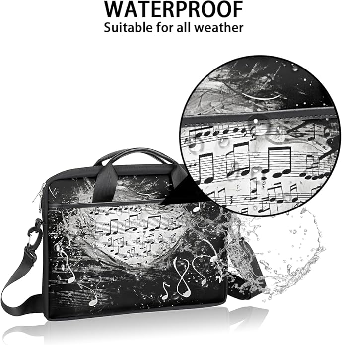 Laptop Shoulder Bag for Women Men, Waterproof Computer Case Messenger Bag Briefcase for Business Office Travel