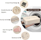 8 Set Travel Packing Organizers- Luggage Organizer for Suitcase Organization with Hanging Toiletry, Shoe & Laundry Bags, Packing Cubes for Travel Essentials, Cute Gifts for Women, Beige