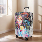 WUJIAONIAO Travel Luggage Cover Baggage Suitcase Cover Protector Skins 18-32 Inch (Brown A10, S (for 18-20 inch luggage))