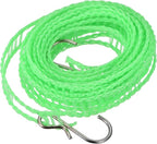 uxcell Portable Clothesline, 9.84ft Nylon Windproof Non-Slip Washing Line Rope for Courtyard Outdoor Travel Camping Laundry Drying, Green