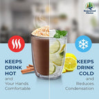 12oz Insulated Tumblers Plastic - Great for Iced Coffee & Hot Drinks, 4 pack Clear Double Wall Insulated Drinking Glasses Cups, BPA-Free, Reusable Cups, Camping, Travel, Kitchen, Party