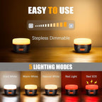 Yonktoo Rechargeable LED Camping Lantern 1000LM, 300H Runtime, 6400mAh, IPX5 Waterproof Tent Light for Camping, Hiking, Power Outages, Home, Emergency Use - Wireless Remote Edition,Orange