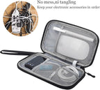 CAAORDKSO Electronic Organizer Case, Travel Cable Organizer Pouch Electronic Accessories Carry Case Water Resistant Organizer Pouch Bag for Cable, Cord, Charger, Phone, Power Bank, Earphone (Black)