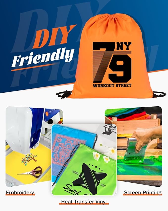 Lzerking 100 Pcs Drawstring Backpack Bulk for Outdoor Activities, 10 Colors Blank Drawstring Bags for DIY, Gift, Homeless, Shoebox, Party, Sports, Camps, Church