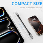6 Inch USB C Charger Cord, 2 Pack Short USB C to C Cable Braided Fast Charging USBC Cable Compatible with iPhone 15 Samsung Galaxy S23 Ultra Google Pixel