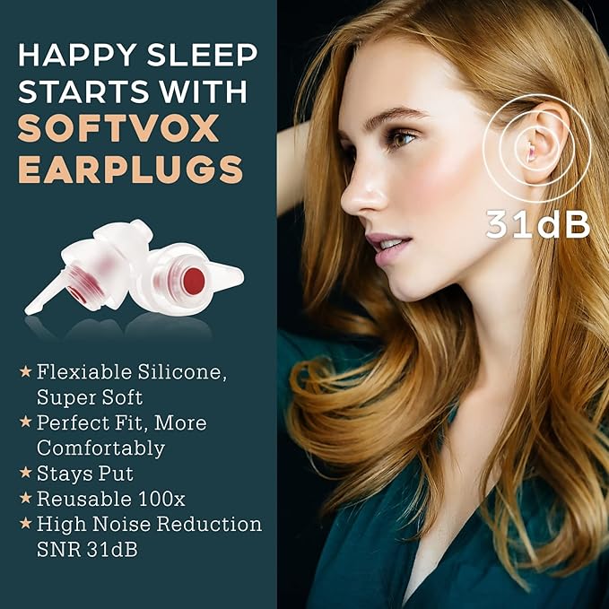 Ear Plugs for Sleeping, Soft Silicone Noise Cancelling Earplugs for Women Men Kids with Small Ear-Canal, Sound Blocking Earbuds for Sleep, Snoring, Work, Travel, Gardening, Concerts