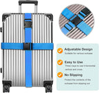 Luggage Straps for Suitcases TSA Approved, Travel Belt Suitcase Belt, Suitcase Straps TSA Approved, Luggage Belt Strap TSA Approved, Travel Straps for Luggage, Luggage Band Bag Straps, Blue
