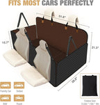 Lekereise Dog Car Seat Cover for Back Seat,Hard Bottom Dog Hammock for Car,Camping Air Mattress (Bronze)