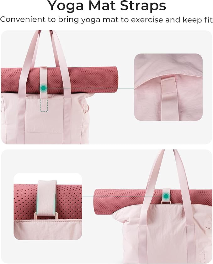 BAGSMART Tote Bag for Women, Tote Bag with Zipper Work Tote with Compartments Nurse Shoulder Hanbag for Travel, Gym