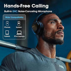 YUMONDEAR Bluetooth Headphones Over Ear, 80 Hrs Playtime Wireless Headphones with ENC Mic, Deep Bass EQ, Foldable Comfort for Travel, Gym & Commuting, Stocking Stuffers