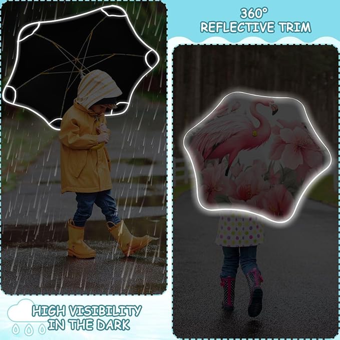 ALAZA Kids Umbrella Stick Umbrellas Cute Umbrella for Boys Girls Toddler UV/Sun Rain Windproof