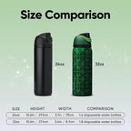 Owala Wicked FreeSip Insulated Stainless Steel Water Bottle with Straw for Sports and Travel, BPA-Free Sports Water Bottle, 32 oz, Elphaba (Green)