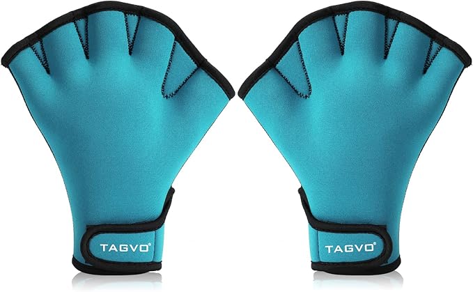 TAGVO Aquatic Gloves for Helping Upper Body Resistance, Webbed Swim Gloves Well Stitching, No Fading, Sizes for Men Women Adult Children Aquatic Fitness Water Resistance Training