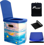 Ann Katy Upgrade XL Portable Toilet for Adults, Extra Large Portable Travel Floding Toilet, Camping Tall Toilets with Lid for Adults and Kids Compact Potty for Car,Hiking,Beach and Camping