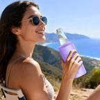 3 in 1 Slim Can Cooler for 12 OZ Skinny Can, Regular Can & Beer Bottle - Keep Cold for 6 Hours - Double Walled Insulated Stainless Steel Vacuum Beverage Can Insulator (Lavender Purple)