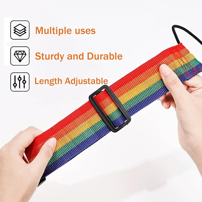 4PCS Luggage Straps for Suitcase, Adjustable Elastic Luggage Connector Straps, Multi-Functional Durable Travel Packing Straps for Securing Bags, Backpacks & Accessories