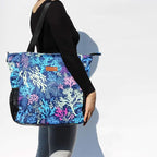 Original Floral Water Resistant Large Tote Bag Shoulder Bag for Gym Beach Travel Daily Bags Upgraded