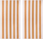 COTTON CRAFT Oversized Beach Towel - 2 Pack 35 x 70 inches XL Beach Towel - 100% Cotton Velour - Big & Huge - Thick Plush 450 GSM Super Soft Luxury Towel - Pool Picnic Bath - Cabana Stripe Linen